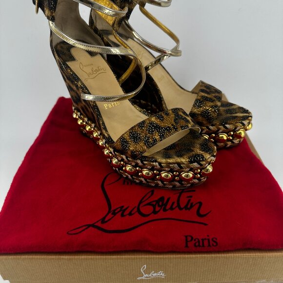 Louboutin Chocazeppa Wedges in Leopard - Size 39 - Picture 2 of 8